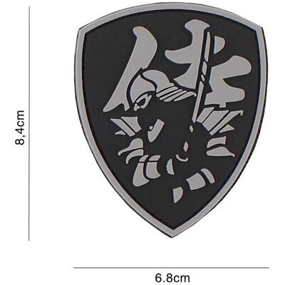 101 INC PVC Patch - Samurai Shield (Färg: Grå) 101 INC PVC Patch - Samurai Shield (Färg: Grå)
