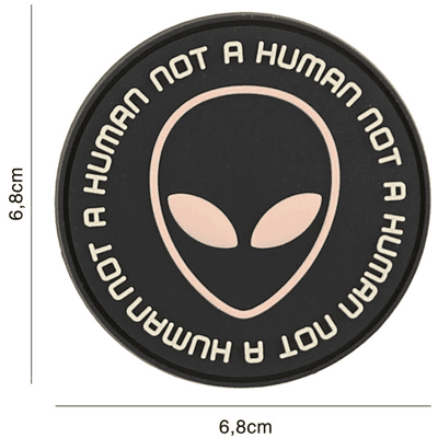 101 INC PVC Patch - Not Human (Färg: Svart/Rosa) 101 INC PVC Patch - Not Human (Färg: Svart/Rosa)