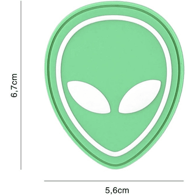 101 INC PVC Patch - Alien (Färg: Grön) 101 INC PVC Patch - Alien (Färg: Grön)