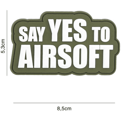 101 INC PVC Patch - Say Yes To Airsoft (Färg: Grön) 101 INC PVC Patch - Say Yes To Airsoft (Färg: Grön)