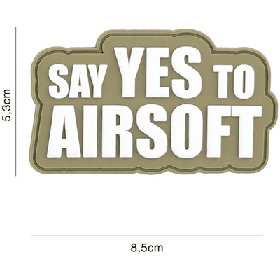 101 INC PVC Patch - Say Yes To Airsoft (Färg: Coyote) 101 INC PVC Patch - Say Yes To Airsoft (Färg: Coyote)