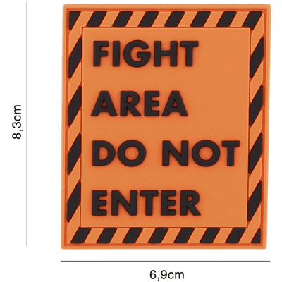101 INC PVC Patch - Fight Area Do Not Enter (Färg: Orange) 101 INC PVC Patch - Fight Area Do Not Enter (Färg: Orange)