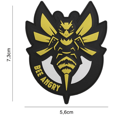 101 INC PVC Patch - Bee Angry (Färg: Gul) 101 INC PVC Patch - Bee Angry (Färg: Gul)