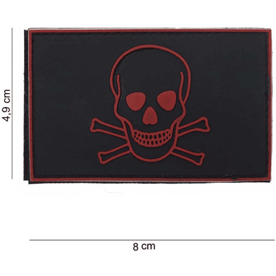 101 INC PVC Patch - Skull and Bones (Färg: Svart) 101 INC PVC Patch - Skull and Bones (Färg: Svart)