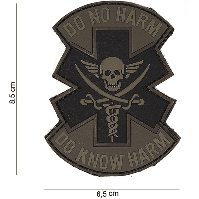 101 INC PVC Patch - Do No Harm (Färg: Brun/Svart) 101 INC PVC Patch - Do No Harm (Färg: Brun/Svart)