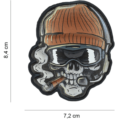 101 INC PVC 3D Patch - UV Skull Beanie Warrior 101 INC PVC 3D Patch - UV Skull Beanie Warrior