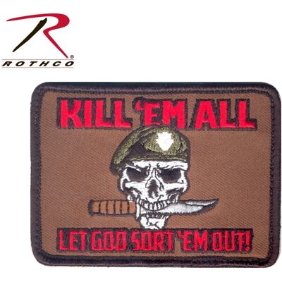 Rothco Kill Em All Let God Sort Em Out Morale Patch Rothco Kill Em All Let God Sort Em Out Morale Patch