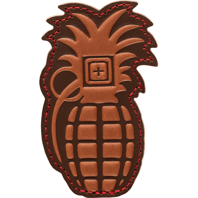 5.11 Tactical Pineapple Grenade Leather Patch 5.11 Tactical Pineapple Grenade Leather Patch
