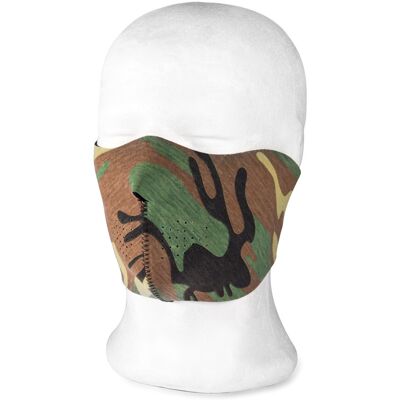 Mil-Tec Half Face Protection Svart/Woodland Mil-Tec Half Face Protection Svart/Woodland