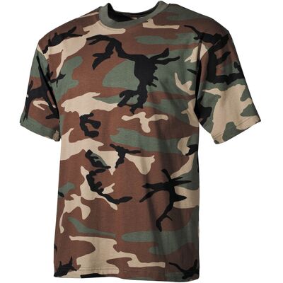 MFH - Max Fuchs MFH T-Shirt Camo (Färg: Woodland, Storlek: XL) MFH - Max Fuchs MFH T-Shirt Camo (Färg: Woodland, Storlek: XL)