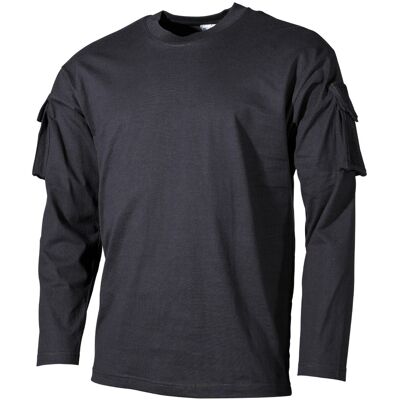MFH - Max Fuchs MFH US Tactical Shirt Långärmad (Färg: Svart, Storlek: L) MFH - Max Fuchs MFH US Tactical Shirt Långärmad (Färg: Svart, Storlek: L)