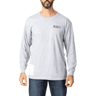 5.11 Tactical Locked And Logoed L/S Tee - Heather Grey (Storlek: 2XL) 5.11 Tactical Locked And Logoed L/S Tee - Heather Grey (Storlek: 2XL)