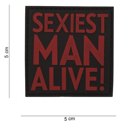 101 INC PVC Patch - Sexiest Man Alive (Färg: Röd) 101 INC PVC Patch - Sexiest Man Alive (Färg: Röd)
