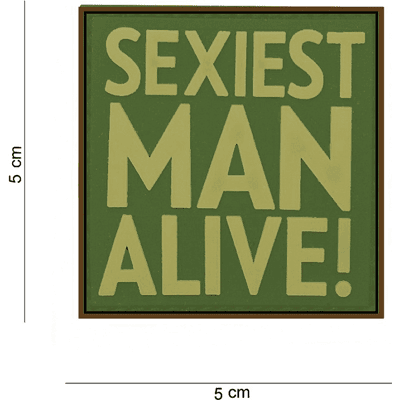 101 INC PVC Patch - Sexiest Man Alive (Färg: Grön) 101 INC PVC Patch - Sexiest Man Alive (Färg: Grön)