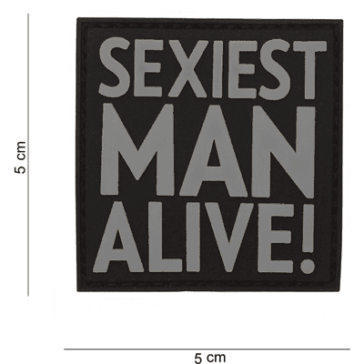 101 INC PVC Patch - Sexiest Man Alive (Färg: Grå) 101 INC PVC Patch - Sexiest Man Alive (Färg: Grå)