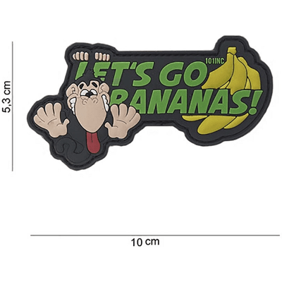 101 INC PVC Patch - Let's go bananas (Färg: Gul) 101 INC PVC Patch - Let's go bananas (Färg: Gul)