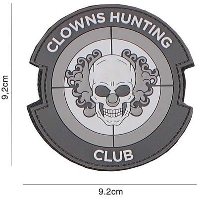 101 INC PVC Patch - Clowns Hunting Club (Färg: Grå) 101 INC PVC Patch - Clowns Hunting Club (Färg: Grå)