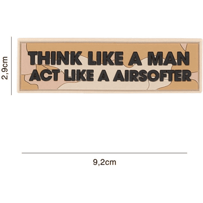 101 INC PVC Patch - Think Like A Man (Färg: Desert) 101 INC PVC Patch - Think Like A Man (Färg: Desert)