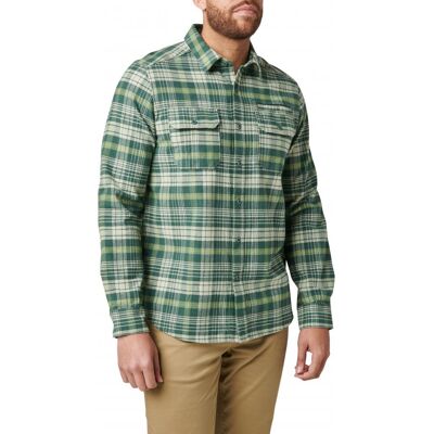 5.11 Tactical Lester Long Sleeve Shirt (Färg: TRKG GRN PLD, Storlek: 2XL) 5.11 Tactical Lester Long Sleeve Shirt (Färg: TRKG GRN PLD, Storlek: 2XL)
