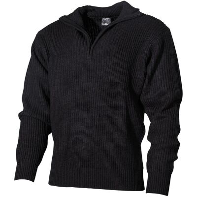 MFH - Max Fuchs MFH Pullover Island Half Zip (Färg: Svart, Storlek: L) MFH - Max Fuchs MFH Pullover Island Half Zip (Färg: Svart, Storlek: L)
