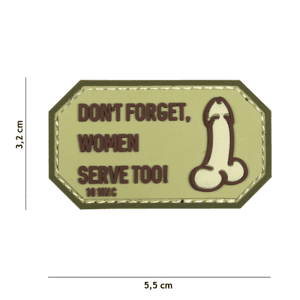 101 INC PVC Patch - Don't forget Women (Färg: Coyote)