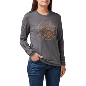 5.11 Tactical Women's Axe Mountain Long Sleeve Tee (Färg: Charcoal, Storlek: Medium)