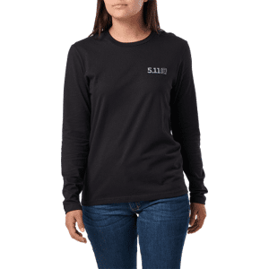 5.11 Tactical Women's All Bark Bite Long Sleeve Tee (Färg: Svart, Storlek: Medium)