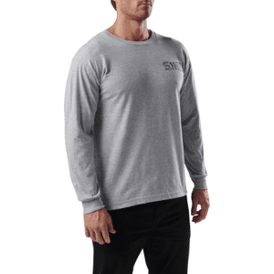 5.11 Tactical Stay Sharp Long Sleeve Tee (Färg: Heather Gray, Storlek: Small)