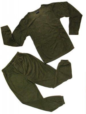 Mil-Tec Miltec Thermo Fleece Underställ Tröja & Byxa (Färg: Oliv, Storlek: 3XL) Mil-Tec Miltec Thermo Fleece Underställ Tröja & Byxa (Färg: Oliv, Storlek: 3XL)