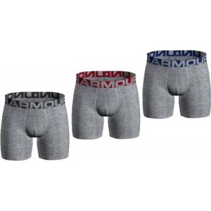 Under Armour Boxershorts Charged Cotton 6in 3 Pack GRAY LIGHT (Storlek: XL)