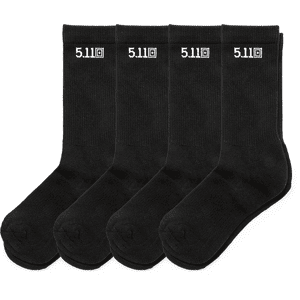 5.11 Tactical Duty Ready Basic Crew Socks (4-Pack) (Färg: Svart, Storlek: Large (44+)) 5.11 Tactical Duty Ready Basic Crew Socks (4-Pack) (Färg: Svart, Storlek: Large (44+))
