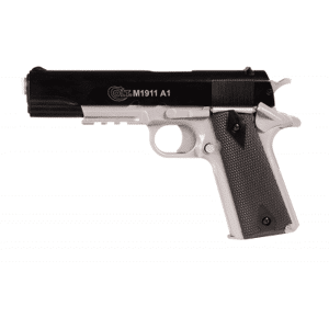 Cybergun Colt 1911A1 Dual Tone Metal Slide Fjäderpistol 6mm - Svart/Silver