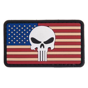 Annan Tillverkare PVC Patch US Flag Skull