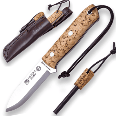 Joker Knives - BS9 Nordico Bushcraft Knife - Curly Birch Joker Knives - BS9 Nordico Bushcraft Knife - Curly Birch