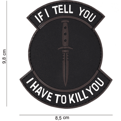 101 INC PVC Patch - If I Tell You (Färg: Svart/Brun) 101 INC PVC Patch - If I Tell You (Färg: Svart/Brun)