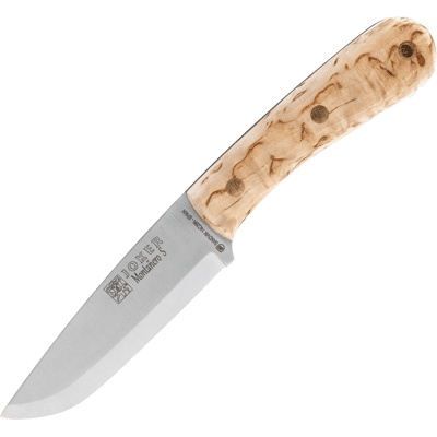 Joker Knives Joker Scandi Bushcraft Knife - Curly Birch Joker Knives Joker Scandi Bushcraft Knife - Curly Birch