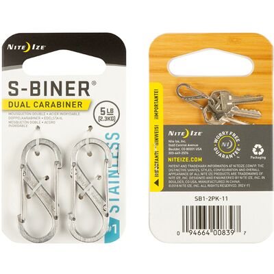 Nite Ize S-Biner Stål (Färg: Rostfritt, Storlek: 1 (2st)) Nite Ize S-Biner Stål (Färg: Rostfritt, Storlek: 1 (2st))