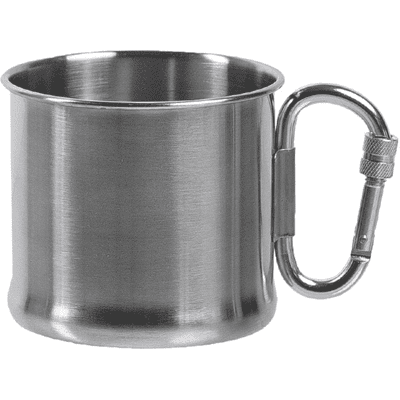 Mil-Tec Rostfri Mugg med Karbinhake 500ml Mil-Tec Rostfri Mugg med Karbinhake 500ml