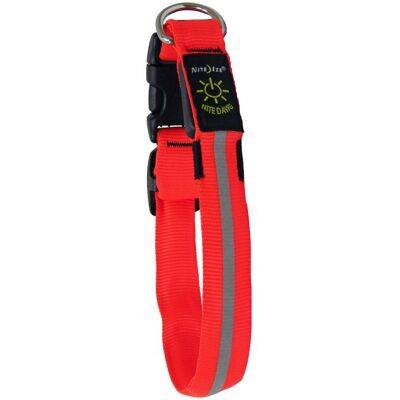 Nite Ize Nite Dawg Collar - Röd (Storlek: Small) Nite Ize Nite Dawg Collar - Röd (Storlek: Small)