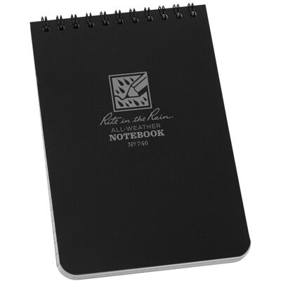 Rite In The Rain Notebook, 10x15cm - Svart Rite In The Rain Notebook, 10x15cm - Svart