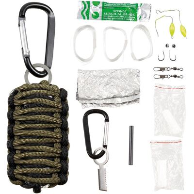 MFH - Max Fuchs MFH Paracord Survival Kit (Färg: Grön/Svart) MFH - Max Fuchs MFH Paracord Survival Kit (Färg: Grön/Svart)