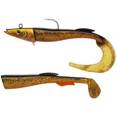Berkley PowerBait Power Sandeel 21cm 160g (Färg: Gold Motoroil) Berkley PowerBait Power Sandeel 21cm 160g (Färg: Gold Motoroil)