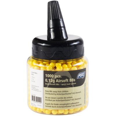 ASG BBs 0,12g 1000st - Gula ASG BBs 0,12g 1000st - Gula