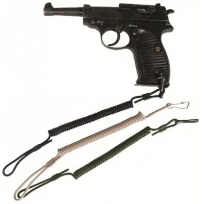Mil-Tec Pistol Coiled Cable Lanyard (Färg: Svart) Mil-Tec Pistol Coiled Cable Lanyard (Färg: Svart)