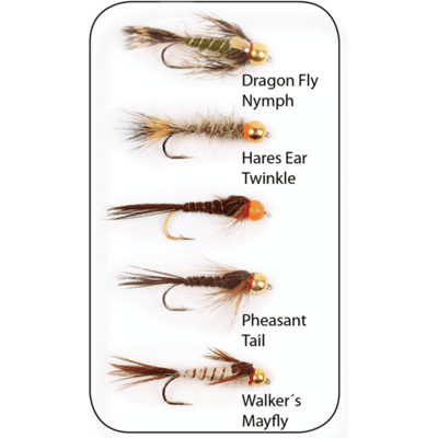 Wiggler Hurricane Fly Flugkollektion - Goldheads Long Shank 5p #10 Wiggler Hurricane Fly Flugkollektion - Goldheads Long Shank 5p #10