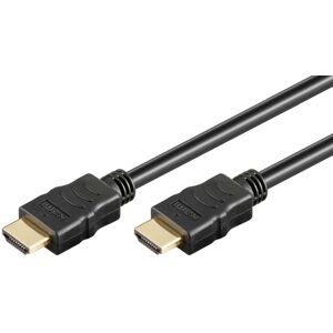 Goobay HDMI-kabel 0,5m 50cm 4K-stöd 3D-stöd guldpläterade kontakter svart 50 cm