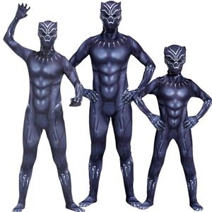 No name Black Panther Jumpsuit Halloween Performace Costume 130 Cm