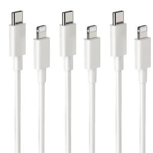 No name 3 - Pack Iphone Laddare Usb-c - Kabel / Sladd