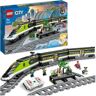 Lego 60337 City Express passagerartåg, fjärrkontroll lokleksak med strålkastare, band, matbil, från 7 år och uppåt