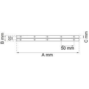 Habo 195 N Pianogångjärn 50x3540 Mm, 1 Styck, Dörrar